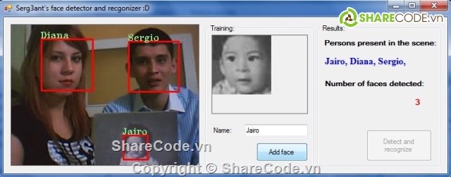 face detection,mutiface detection,C#,neural network